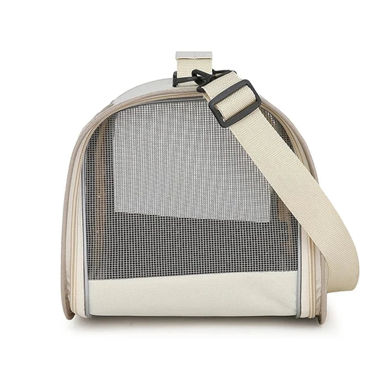 Foldable Pet Carrier Bag for Small Dogs & Cats - Portable Breathable Shoulder Cat Bag, Outdoor Travel Kitten Carrying Sling (40x26x22cm)