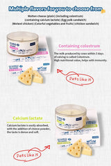 Freeze-Dried Cheese Pet Snacks | High-Calcium Nutrient-Rich Treats for Cats & Dogs | Digestive Aid & Dairy Supplement