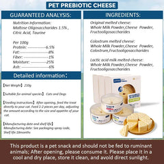 Freeze-Dried Cheese Pet Snacks | High-Calcium Nutrient-Rich Treats for Cats & Dogs | Digestive Aid & Dairy Supplement