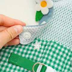 Frog Green Plaid Pet Three-Piece Set - Stylish and Comfortable Outfit for Dogs Includes Hat, Vest, and Pants,Dog Outfit