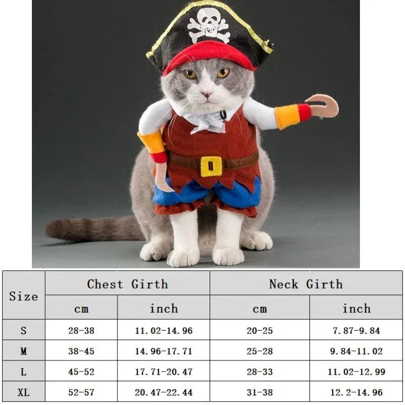 Funny Animal Costume for Dogs & Cats – Hooded Sweatshirt Outfit for Halloween & Cosplay