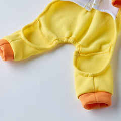 Funny Yellow Chicken Dog Costume | Winter Pet Outfit for Christmas & Halloween | Warm Puppy Jumpsuit for Bulldogs & Teddies