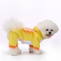 Funny Yellow Chicken Dog Costume | Winter Pet Outfit for Christmas & Halloween | Warm Puppy Jumpsuit for Bulldogs & Teddies