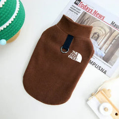 Geometric Pattern Fleece Sweater - Warm Autumn/Winter Coat for Small Breeds