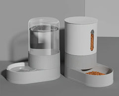 Gravity Automatic Cat Feeder & Water Dispenser - Large Capacity Food Storage Container
