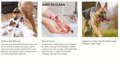 Indestructible Chew Toy for Aggressive Chewers – Durable Natural Rubber Bone for Teeth Cleaning