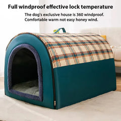 Insulated Large Dog House – Weatherproof Outdoor Kennel with Removable Roof for Extra Big Dogs