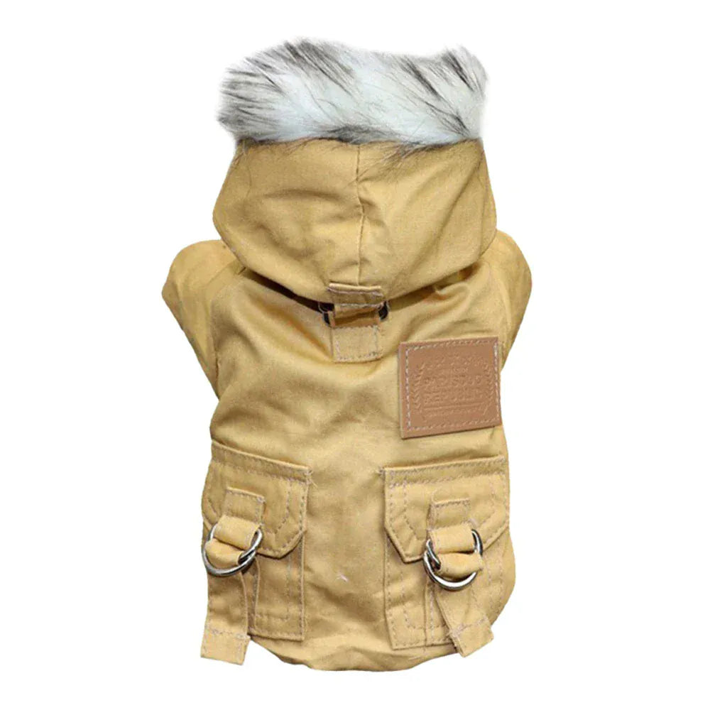 Integrated Dog Jacket & Harness - Heavy Duty Winter Hiking Coat for Outdoor Adventures
