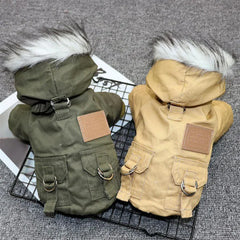 Integrated Dog Jacket & Harness - Heavy Duty Winter Hiking Coat for Outdoor Adventures