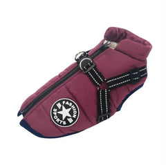 Integrated Dog Jacket & Harness - Waterproof Winter Coat for All Seasons