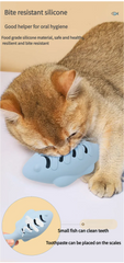 Interactive Cat Food Dispenser - Treat Puzzle Toy with Catnip Stuffable Feeder
