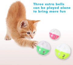 Interactive Cat Toy - 6 Color Turntable Puzzle with Balls for Kitten Mental Exercise