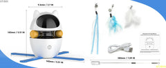 Interactive Cat Toys,3-in-1 Funny Exercise Electric Rotating Cat Toys for Indoor Cats Laser Toy, Automatic Cat Ball Kitten Toys
