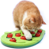 Interactive Cat Treat Puzzle - Food Dispensing Toy Mental Stimulation Game