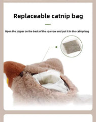 Interactive Flapping Bird Cat Toy – USB Rechargeable, Catnip-Activated Squeaky Plush with Motion & Sound