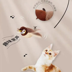 Interactive Flapping Bird Cat Toy – USB Rechargeable, Catnip-Activated Squeaky Plush with Motion & Sound
