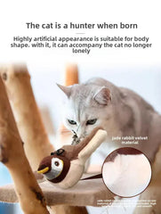 Interactive Flapping Bird Cat Toy – USB Rechargeable, Catnip-Activated Squeaky Plush with Motion & Sound