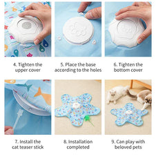 Interactive Hide & Seek Cat Toy | Motion-Activated Squeaky Mouse + Concealed Feather Teaser | Indoor Hunting Exercise Toy