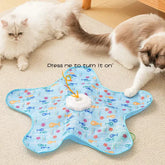 Interactive Hide & Seek Cat Toy | Motion-Activated Squeaky Mouse + Concealed Feather Teaser | Indoor Hunting Exercise Toy