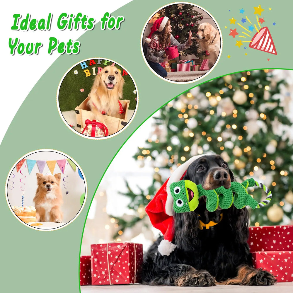 Interactive Plush Squeaky Toys for Dogs – Soft Fleece Puppy Toys for All Breeds