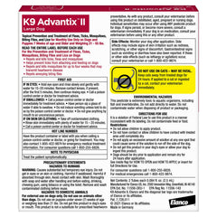 K9 Advantix II Large Dog – Vet-Recommended Flea, Tick & Mosquito Treatment for Dogs 21-55 lbs, 4-Month Supply