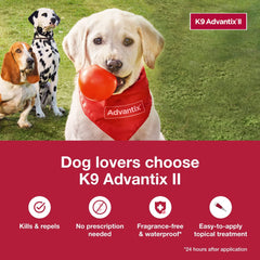 K9 Advantix II Large Dog – Vet-Recommended Flea, Tick & Mosquito Treatment for Dogs 21-55 lbs, 4-Month Supply
