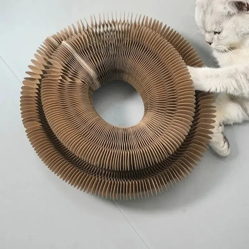 Kitty Kurlz Accordion Cat Toy - Magic Organ Scratcher with Bell Balls