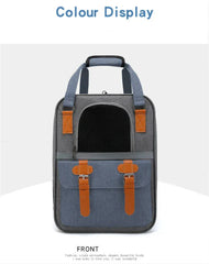 Large Cat Carrier Backpack - Three-Sided Breathable Pet Travel Bag with Sun Protection, Thickened Wear-Resistant Pet Luggage