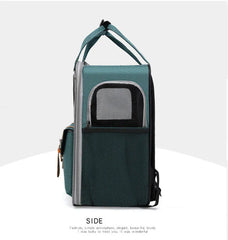 Large Cat Carrier Backpack - Three-Sided Breathable Pet Travel Bag with Sun Protection, Thickened Wear-Resistant Pet Luggage