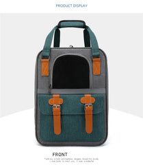 Large Cat Carrier Backpack - Three-Sided Breathable Pet Travel Bag with Sun Protection, Thickened Wear-Resistant Pet Luggage
