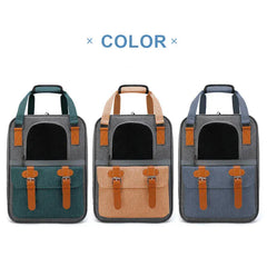 Large Cat Carrier Backpack - Three-Sided Breathable Pet Travel Bag with Sun Protection, Thickened Wear-Resistant Pet Luggage