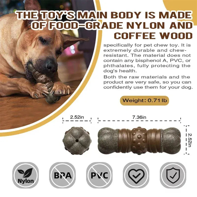 Large Dog Chew Toys Tougher than Real Bones Toy Squeaky Solve Boredom Teeth Separation Anxiety Crate Taining Sturdy Pet Supplies