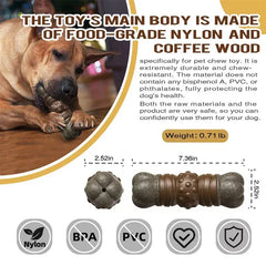 Large Dog Chew Toys Tougher than Real Bones Toy Squeaky Solve Boredom Teeth Separation Anxiety Crate Taining Sturdy Pet Supplies