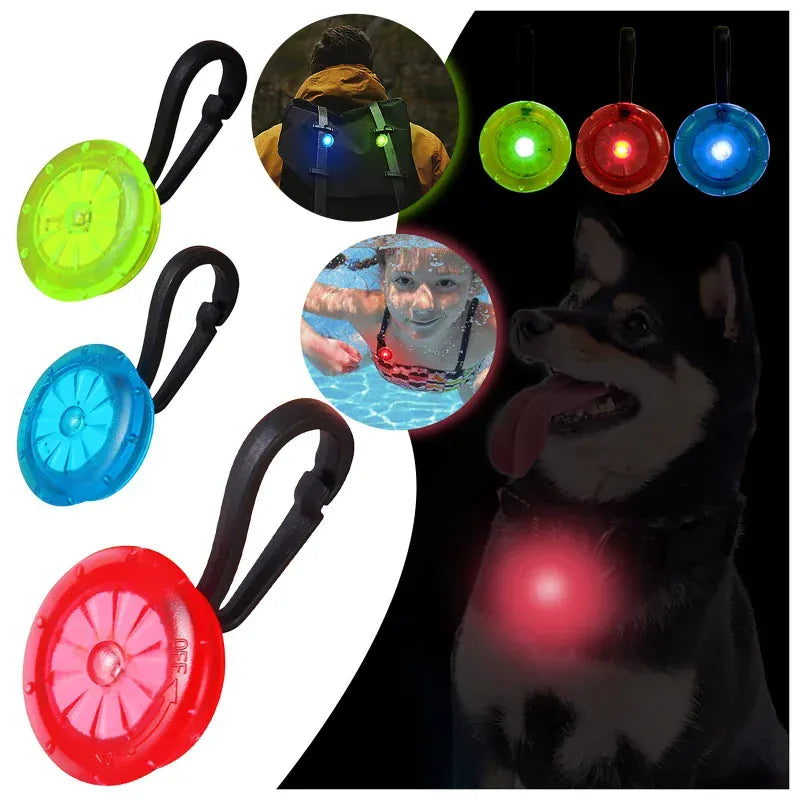 LED Luminous Safety Pendant - Night Visibility Pet Light for Collars