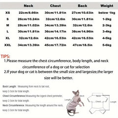 Leopard Print Sphynx Cat Clothes - Fashion Winter Wear for Hairless Cats