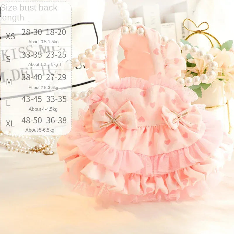 Lolita Pet Tutu Skirt – Thin Strapped Princess Dress for Small Dogs & Cats