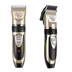 Low-Noise Dog Clippers - Rechargeable Pet Grooming Kit with 4 Guide Combs