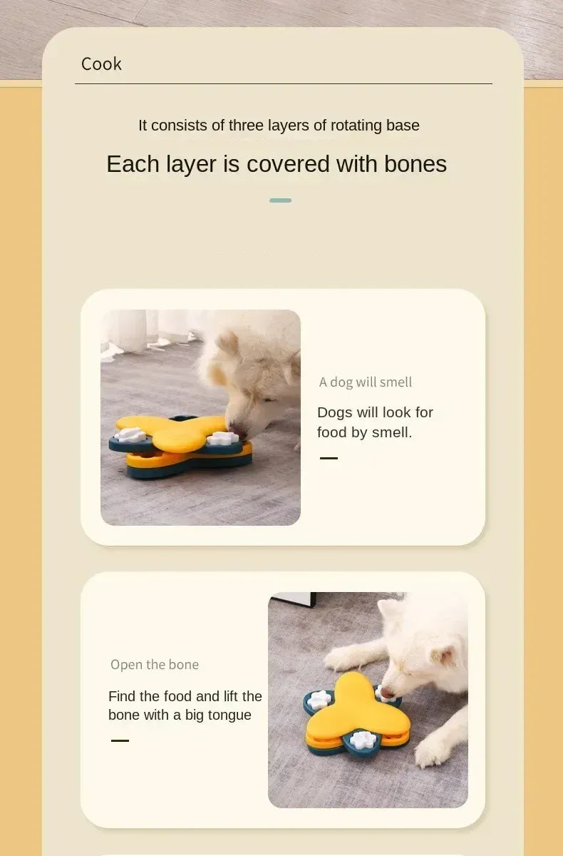 New Dog Puzzle Toys | Slow Feeder Interactive Food Dispenser for Dogs & Cats | Non-Slip Training & Mental Stimulation Toy
