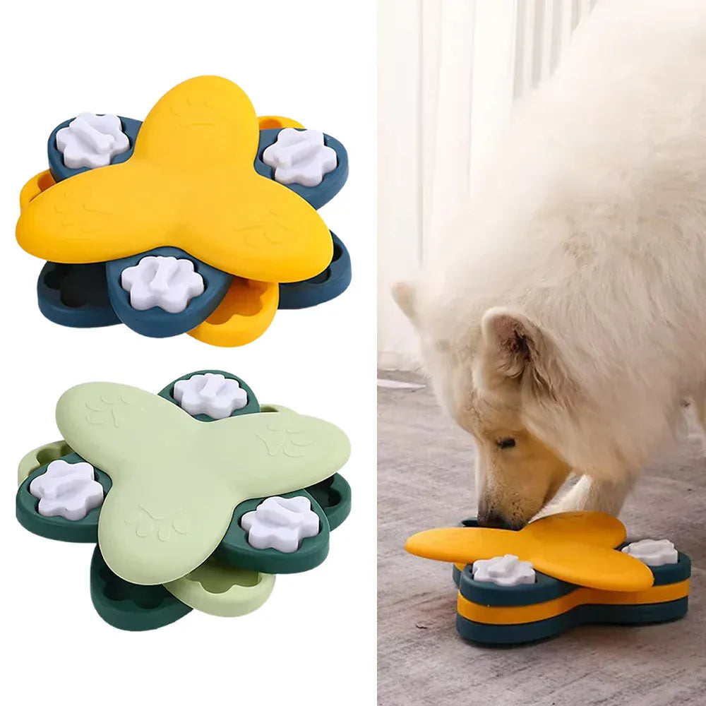 New Dog Puzzle Toys | Slow Feeder Interactive Food Dispenser for Dogs & Cats | Non-Slip Training & Mental Stimulation Toy