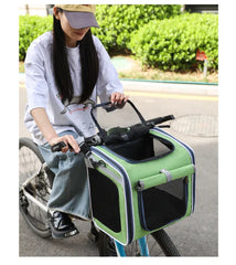 Nordic Style Pet Bike & Car Carrier – Portable Backpack for Outdoor Cycling & Travel