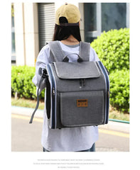Nordic Style Pet Bike & Car Carrier – Portable Backpack for Outdoor Cycling & Travel
