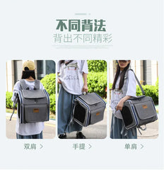 Nordic Style Pet Bike & Car Carrier – Portable Backpack for Outdoor Cycling & Travel