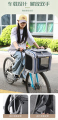 Nordic Style Pet Bike & Car Carrier – Portable Backpack for Outdoor Cycling & Travel