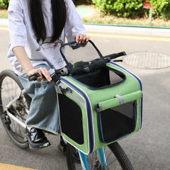 Nordic Style Pet Bike & Car Carrier – Portable Backpack for Outdoor Cycling & Travel