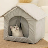 Outdoor Cat House Waterproof - Winter Warm Stray Shelter Weatherproof Pet House