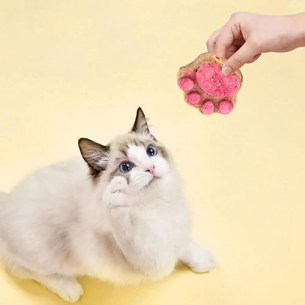 Paw Print Cat Treats - Natural Freeze-Dried Dental Health Snacks