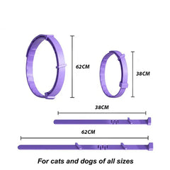 Pet Calming Collar for Cats & Dogs - 2-Month Anxiety Relief with Natural Pheromones, Adjustable Stress Reduction Collar for Thunder, Travel & Separation Anxiety