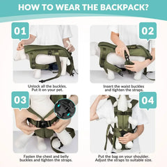 Pet Carrier Backpack for Dogs & Cats – Thickened Front-Facing Backpack for Small Medium Pets