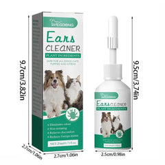 Pet Ear Cleaner Drops - Yeast & Mite Infection Treatment with Odor Removal