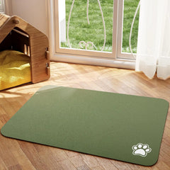 Pet Feeding Mat for Dogs & Cats | Absorbent, Quick-Dry Food & Water Placemat | Easy-to-Clean Non-Slip Pet Bowl Mat